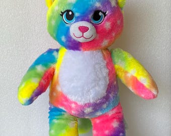 Build A Bear Workshop Rainbow Kittycorn Plush Unicorn Kitty Stars Sparkles Stuffed Animal