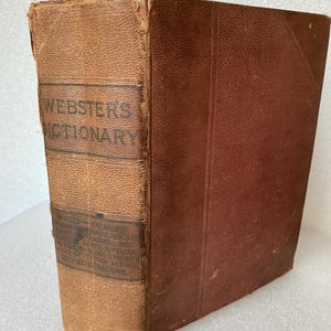 Antique WEBSTER&#39;S DICTIONARY Revised and Enlarged Published By Geo. M. Hill Co. in Chicago