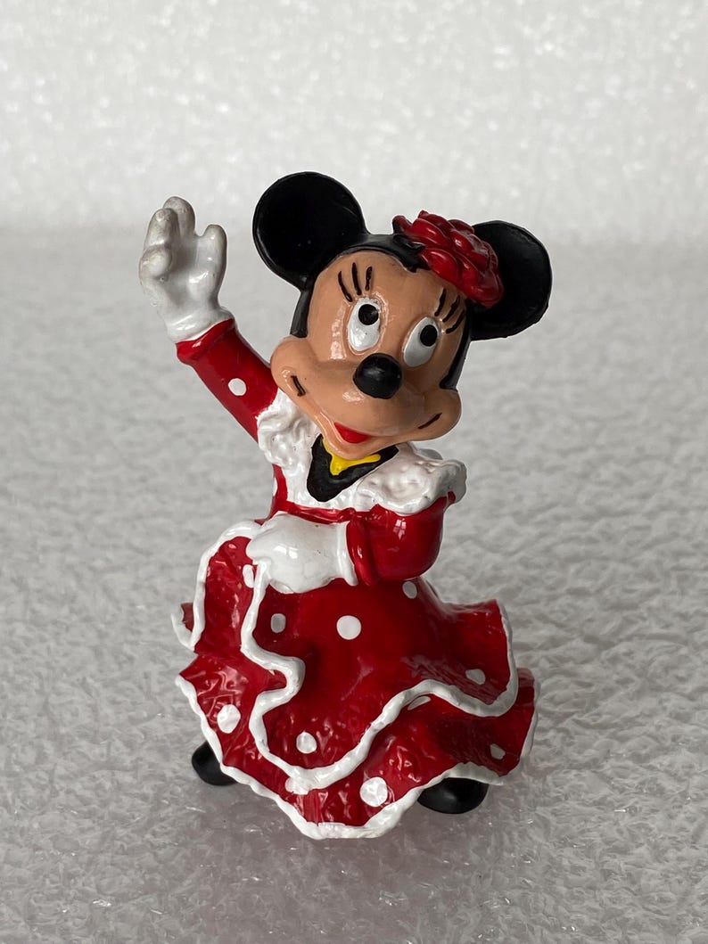 Disney Mickey Mouse Matador & Minnie Flamenco Dancer Vintage Bullyland Figures Made in Germany image 2