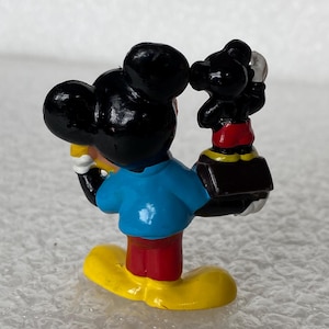 Vintage Walt Disney Productions Mickey Mouse on Mickey Phone PVC 2" Mini Figure image 5