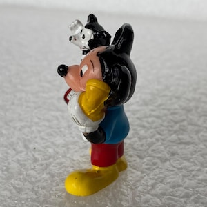 Vintage Walt Disney Productions Mickey Mouse on Mickey Phone PVC 2" Mini Figure image 2