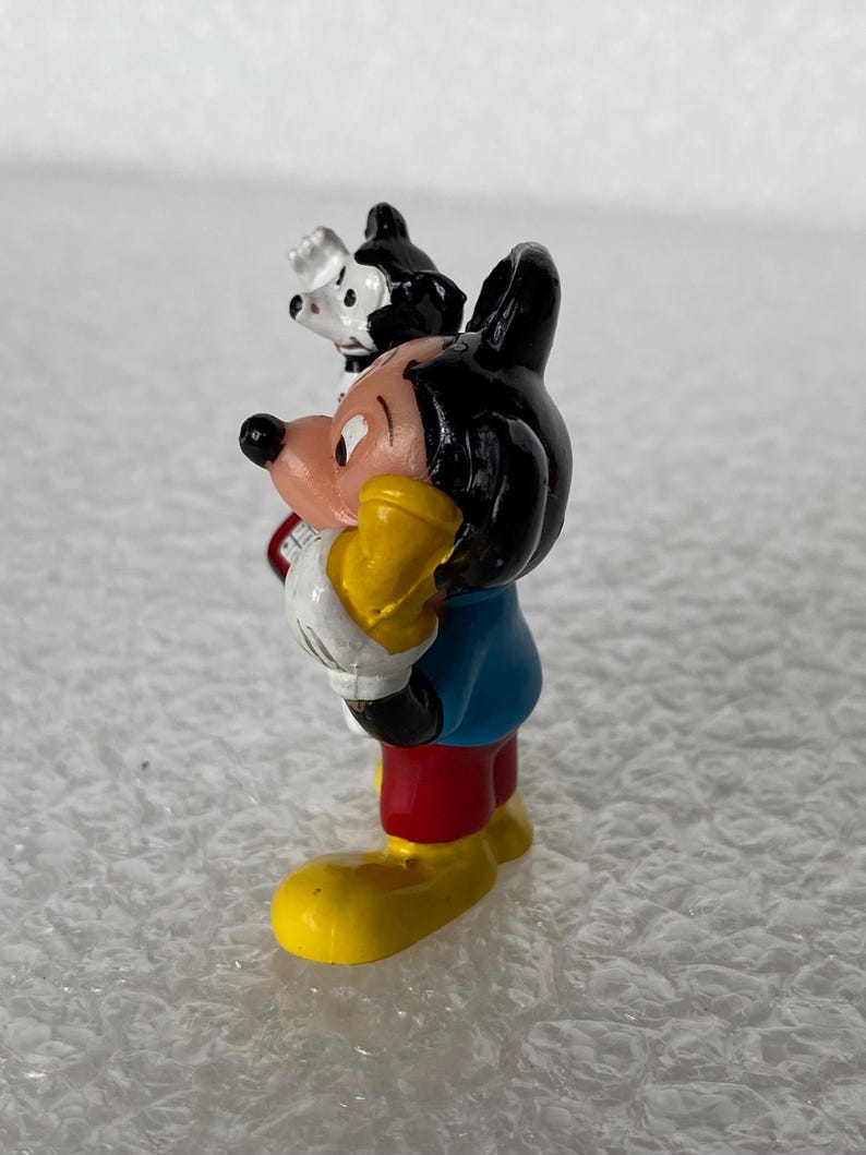 Vintage Walt Disney Productions Mickey Mouse on Mickey Phone PVC 2" Mini Figure image 2