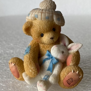 Cherished Teddies Figurine: JUNIOR with Rabbit, Enesco 476641