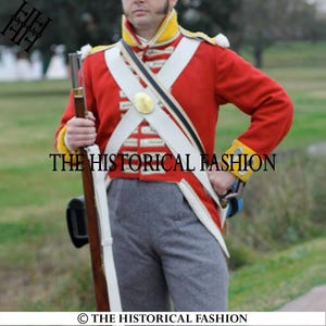 Giacca di lana rossa britannica: uniforme da soldato del 44° reggimento