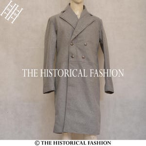 Men Frock Coat, 18th Century Frock Coat, Gentleman Coat, Military Frock Coat, David Moore Frock Coat, Colonel Frock Coat Grey Wool Coat