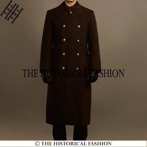 18th Century Military Style Maroon Wool Frock Coat, Colonial Officer Jacket