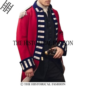Giacca da guerra rivoluzionaria in lana rossa - Uniforme del reggimento britannico