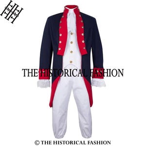 Navy Blue Wool British Officer Frock Coat: Historical Fashion