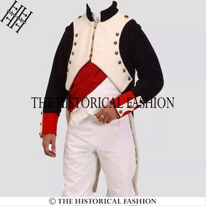 Napoleonic Imperial Guard Wool Uniform Jacket: 18th Century Military Coat