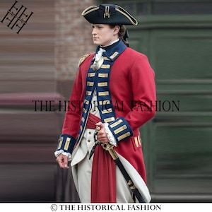 British Regiment Uniform, British Army Uniform, British War Uniform, King Regiment Jacket, 18th Century Uniform Men Red Wool Uniform
