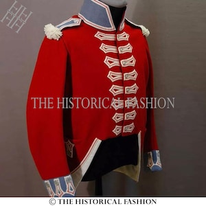 British Regiment Jacket, 8th Foot Regt Jacket, Royal Sergeant Jacket, British Regt Coat, Red Wool Regimental Jacket