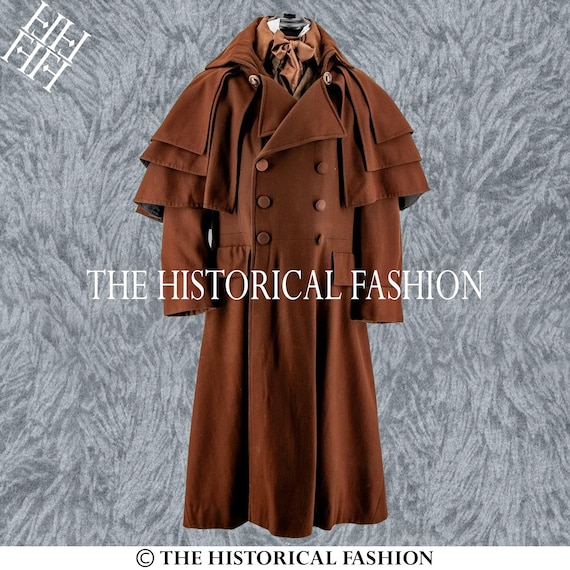 Regency Greatcoat Brown Wool Regency Greatcoat: Bridgerton