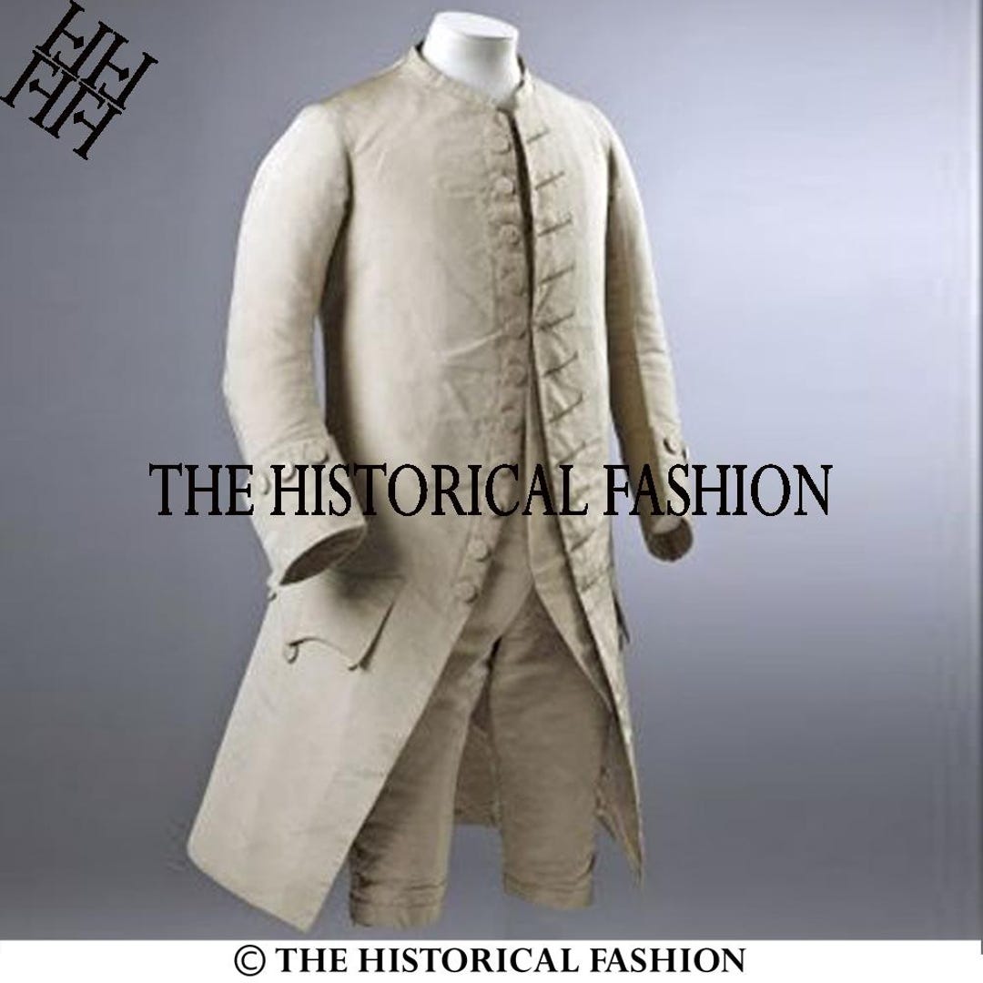 Off White Wool Frock Coat - 18th Century Colonial Victorian Style - Etsy