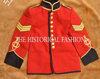 Men&#39;s Red Wool British Tunic Jacket: Royal Corps Signals, Royal Engineers