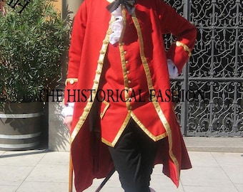 イギリス軍のレッドコート衣装：18世紀のウール製独立戦争時の制服