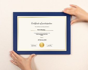 Editable Participation Certificate Template (Digital Download)