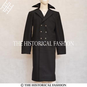 Black Frock Coat, Military Frock Coat, Victorian Frock Coat, Elegant Frock Coat, Elegant Jacket, Gentleman Frock Coat Men Wool Frock Coat