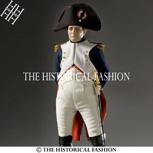 Napoleon Bonaparte Uniform, George Washington Uniform, Napoleon Uniform, Revolution Uniform Men Navy Blue Wool Uniform