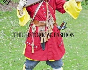 イギリス軍のレッドコート衣装：18世紀のウール製独立戦争時の制服