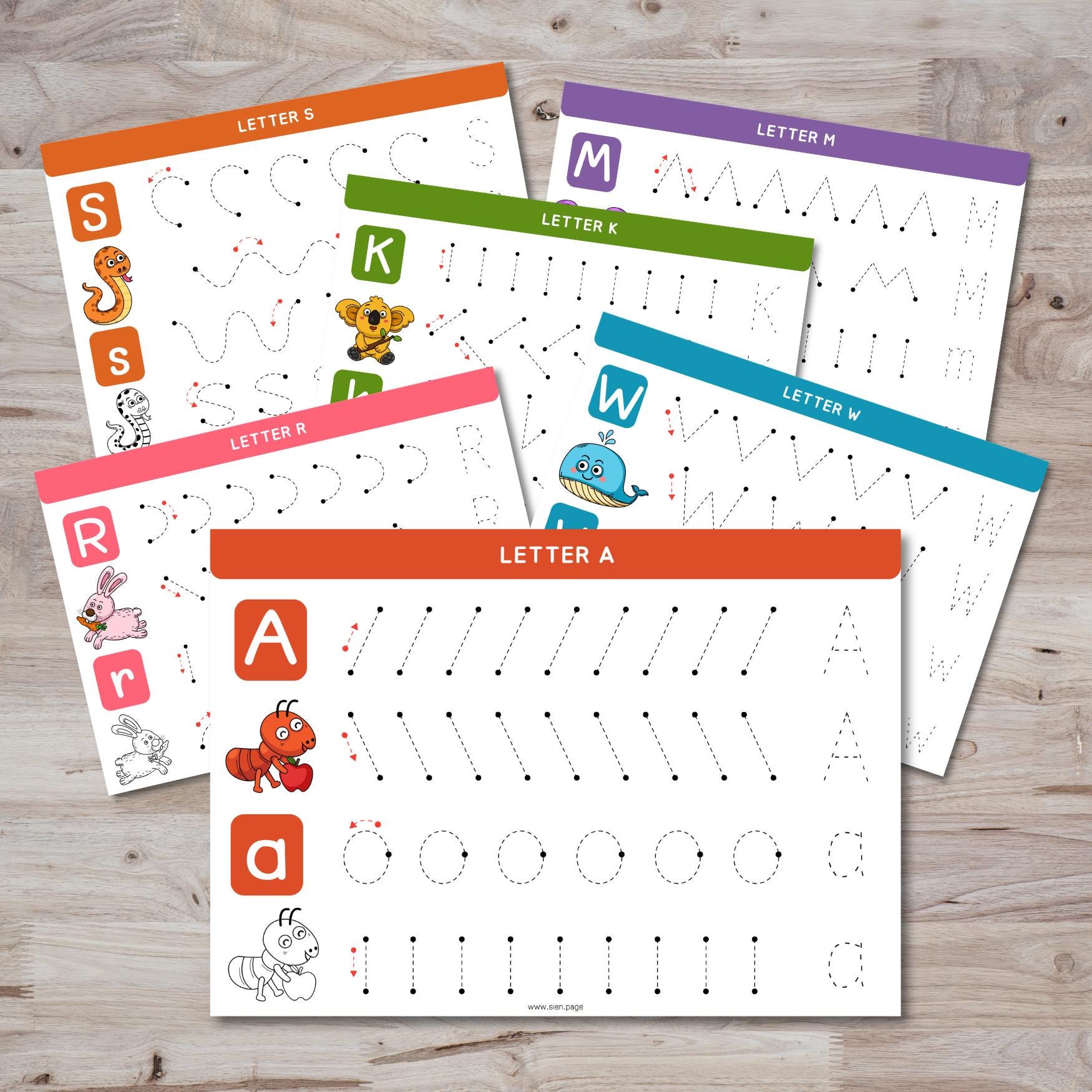 Tracing the Basic Line for Alphabet Workbook Printable Activity for ...