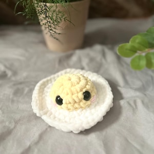 huevo frito de crochet