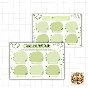 NOUVEAU ! Carte postale de voyage Feuillage vert