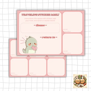 Postal con pegatinas de viaje de dinosaurios en forma de corazón TPC (paquete de 3)