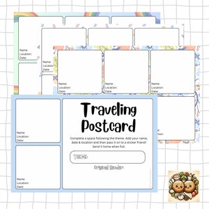 Auf Reisen Sticker Postkarten TPC Variety 3-Pack (Blau)!