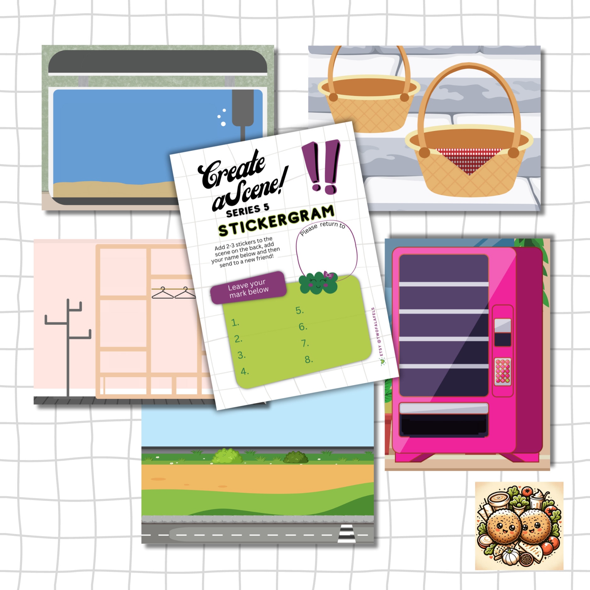 Create a Scene! Series #5 Traveling Postcard (5-Pack)!