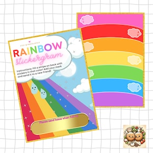 Carte postale de voyage Stickergram arc-en-ciel (paquet de 3 !)