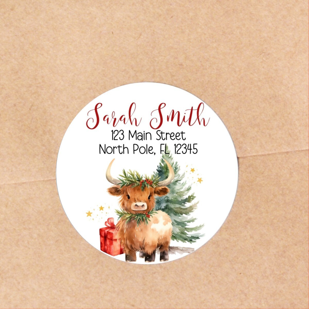 Printable Christmas Address Label Template Christmas Card Address ...