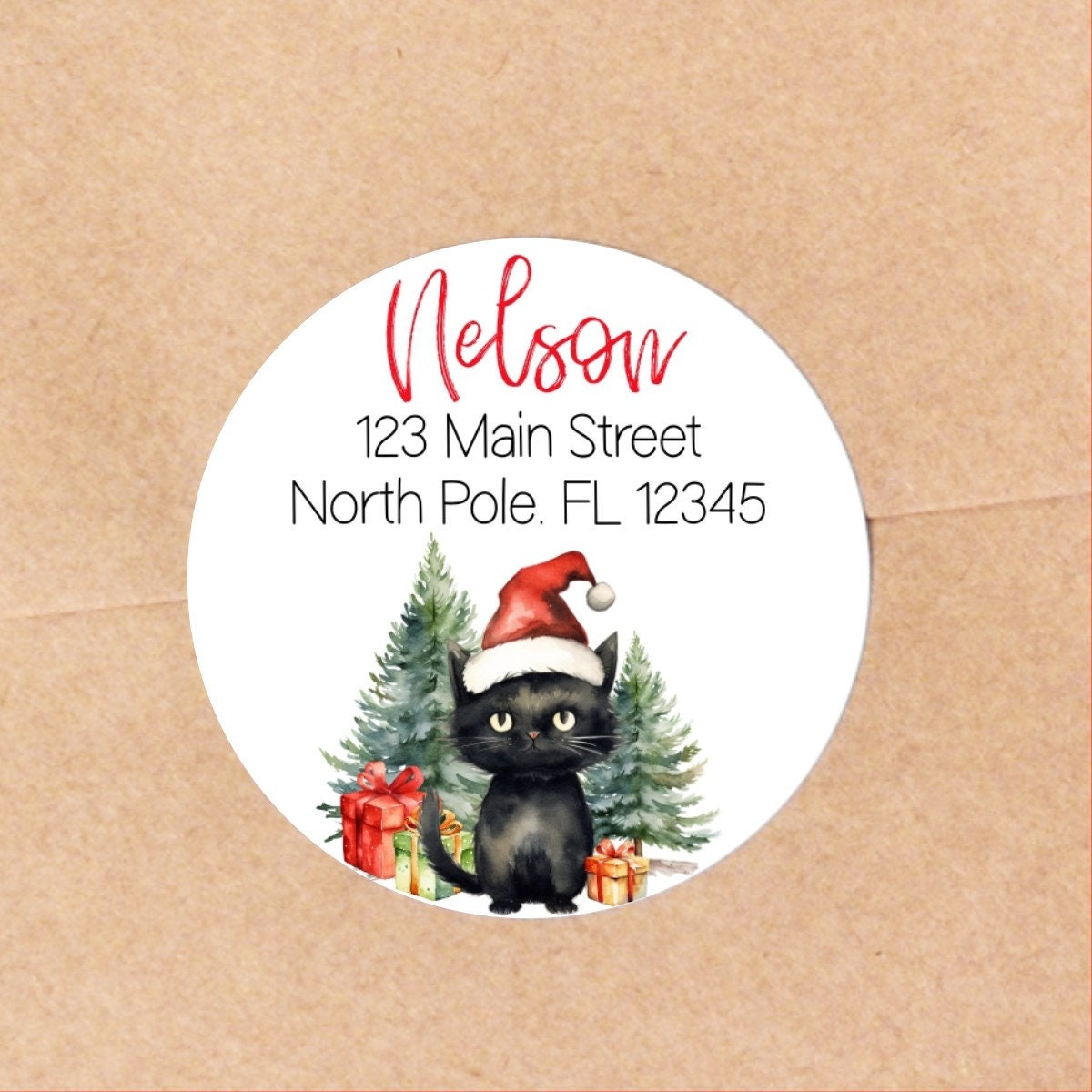 Printable Christmas Address Label Template Christmas Card Address ...