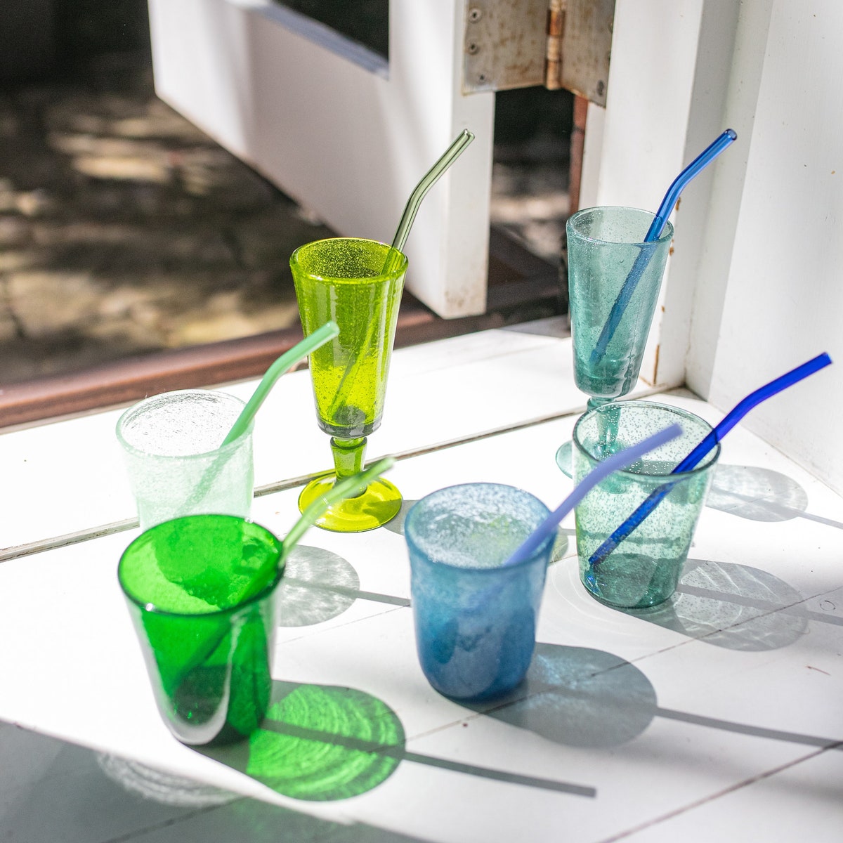 Borosilicate Glass Straw Set of 6 - Etsy