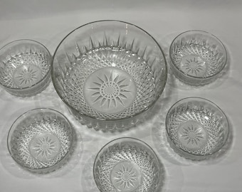 Vintage Arcoroc 6 PC Salad Bowl Set