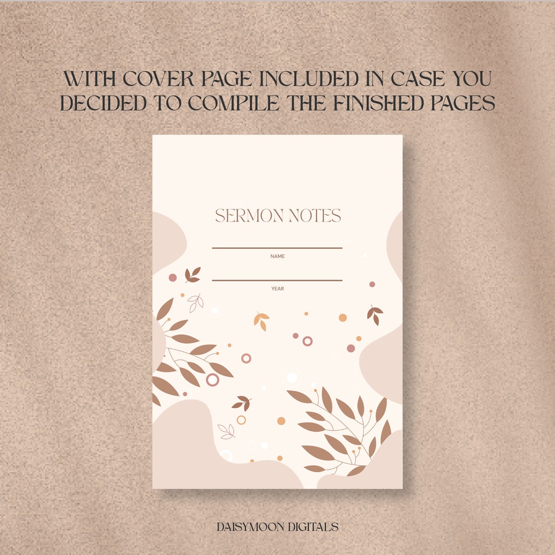 Printable Sermon Notes Template Bible Study Printable Sermon Notes ...