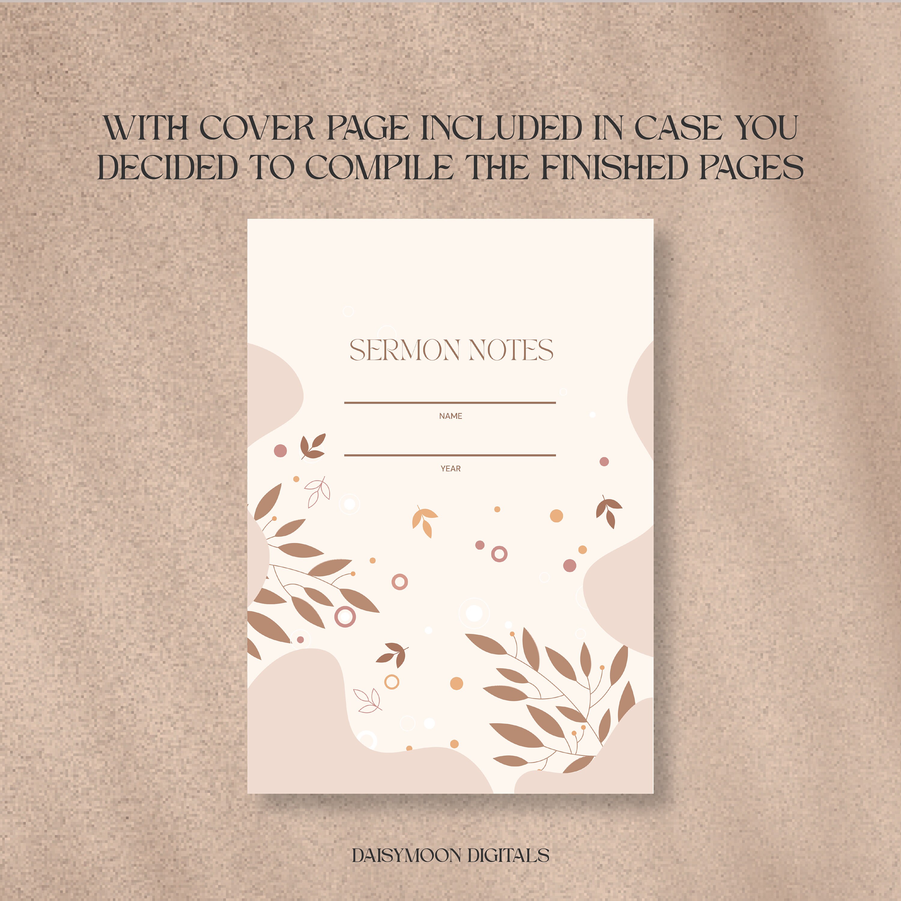 Printable Sermon Notes Template Bible Study Printable Sermon Notes ...