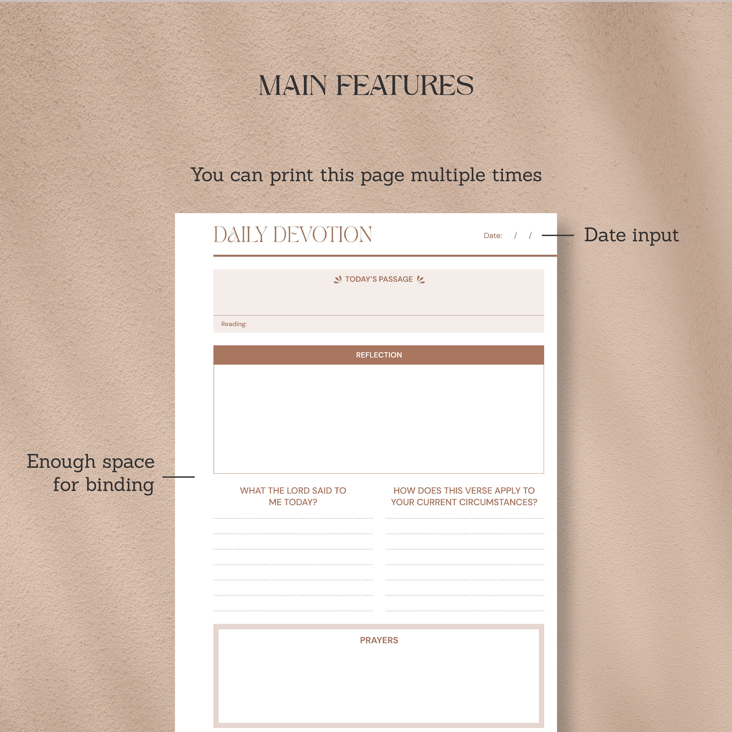 Printable Daily Devotional Template Prayer Journal Printable Daily Printable Daily Devotional Template Prayer Journal Printable Daily