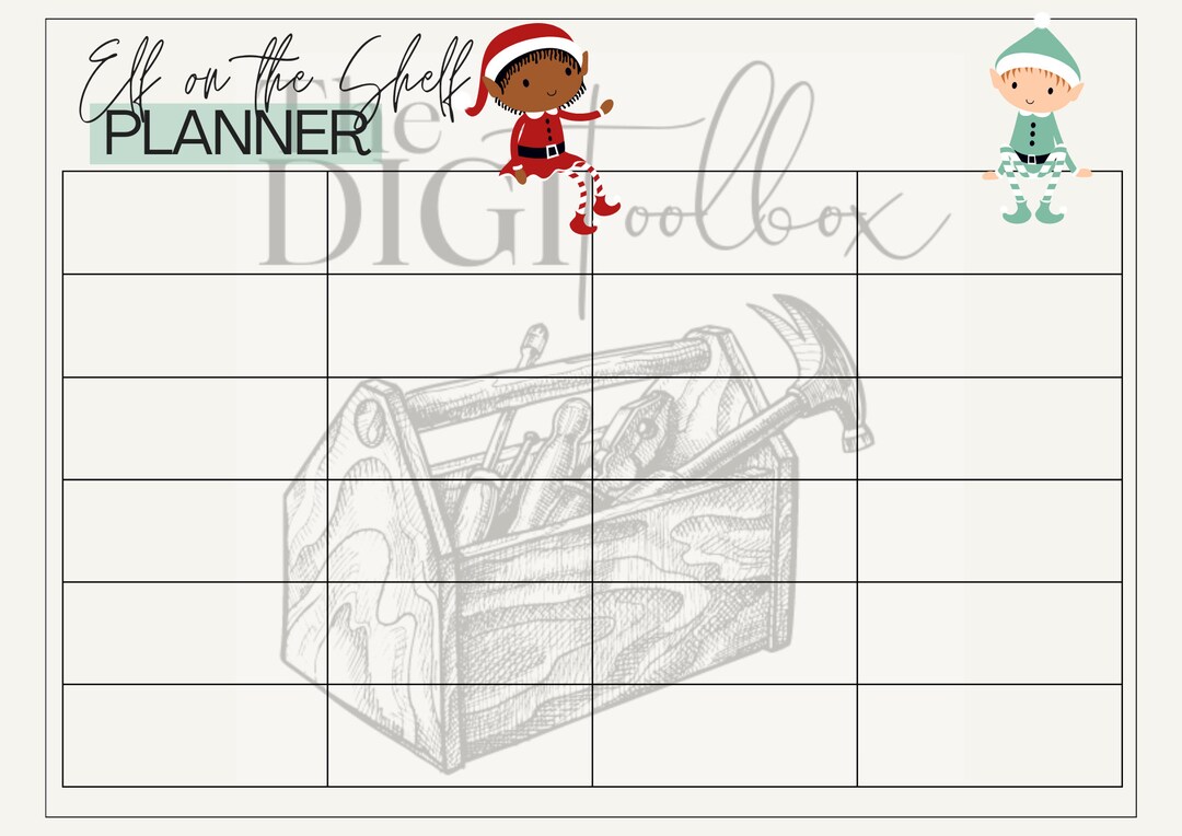 Blank Elf on the Shelf Planner Printable - Etsy