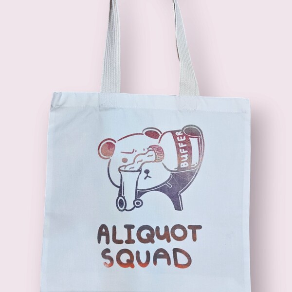 Aliquot Squad Eco Friendly Tote bag | Science Tote bag | Laboratory, Science, Biology, Biochemistry, Molecular Biology, Genetics