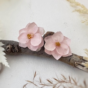 Real Hydrangea Stud Earrings/Handcrafted Dried Hydrangea Earrings/Resin Hydrangea Earrings/Real flower earrings/Real flower jewelry