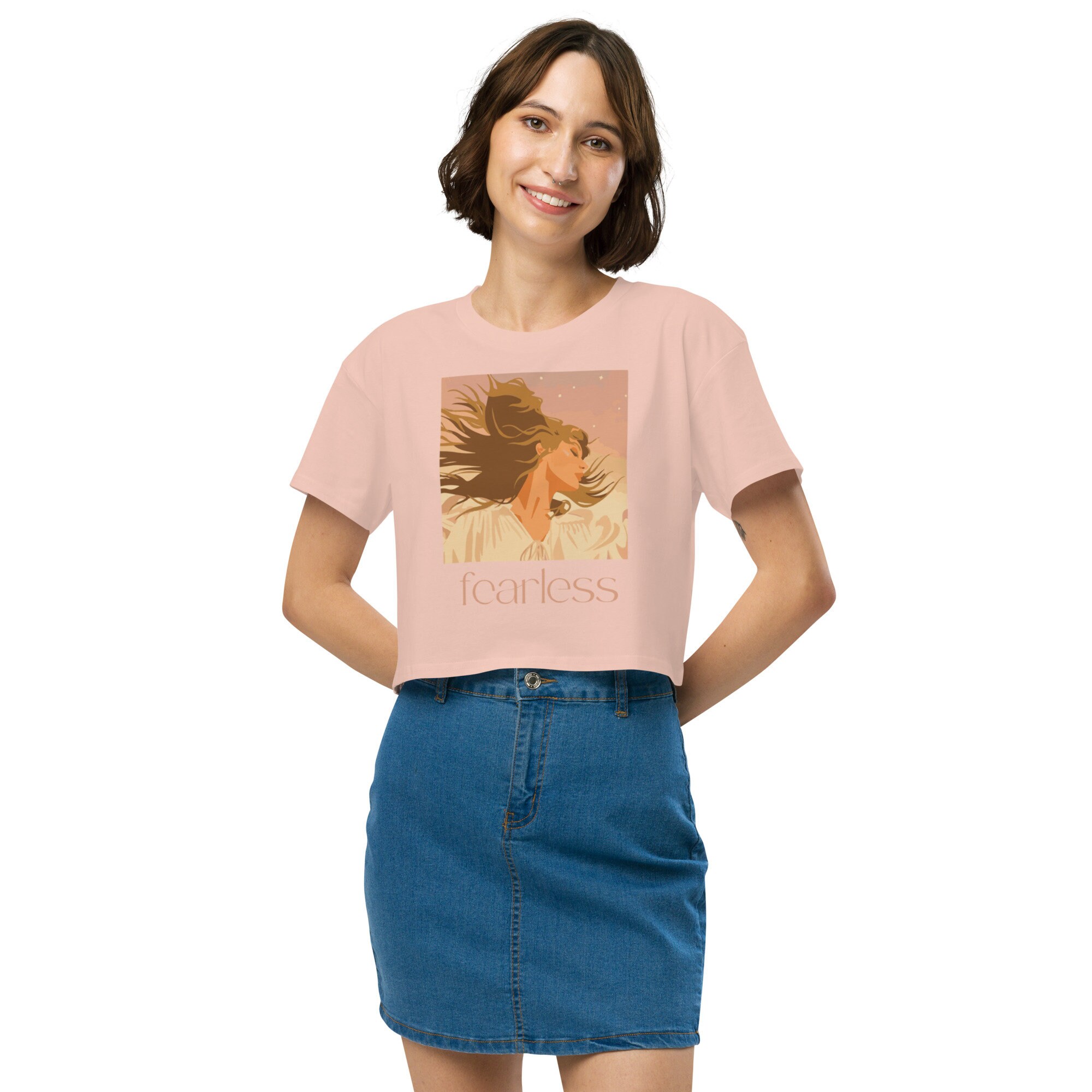 Fearless Taylor Crop Top Shirt, Taylor Flowy Cropped Tee