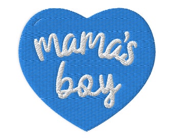 Mama’s Boy Embroidered Heart Patch