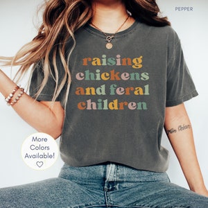 Funny Chicken Shirt, Chicken Lover Gift, Comfort Colors Chicken Farmer Tee, Crazy Chicken Lady Shirt, Chicken Mom Gift, Country Women Shirt