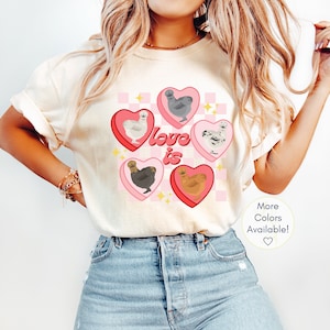 Silkie Huhn Shirt, Valentine Huhn Tshirt, süßes Huhn Rundhalsausschnitt, Retro Huhn T-Shirt, Silkie Liebhaber Geschenk, Silkie Mom Comfort Farben
