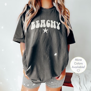 Comfort Colors Beachy Shirt, Retro Beach Tshirt, Beach Person Present, Sea Star Shirt, Vacation T-shirt, Beach Shirt Gift, Ocean Lover Tee