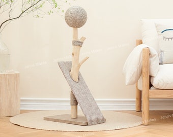 Cat Scratching Tree, Cat Tree Tower, Houten Krabpaal, Cat Climbing, Meubilair voor Kat, Cat Lover Gift, Cat Furniture, Sisal Cat Scratcher