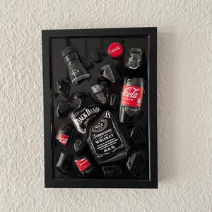 ジャックダニエル - ギフトアイデア / 割れたボトルアート - Etsy 日本