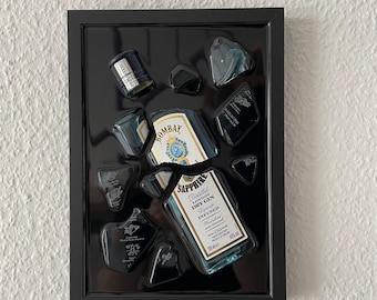 Bombay Sapphire Gin - Broken Bottle Art