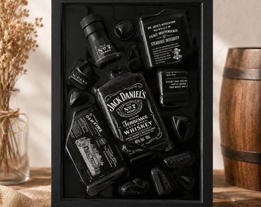 Jack Daniel's クラッシュアートウイスキーボトル Jack Daniels - Gift Idea / Broken Bottle Art - Etsy