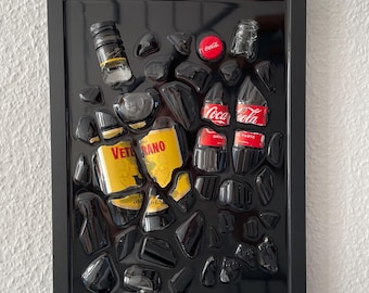 Veterano / Cola - Broken Bottle Art - Etsy